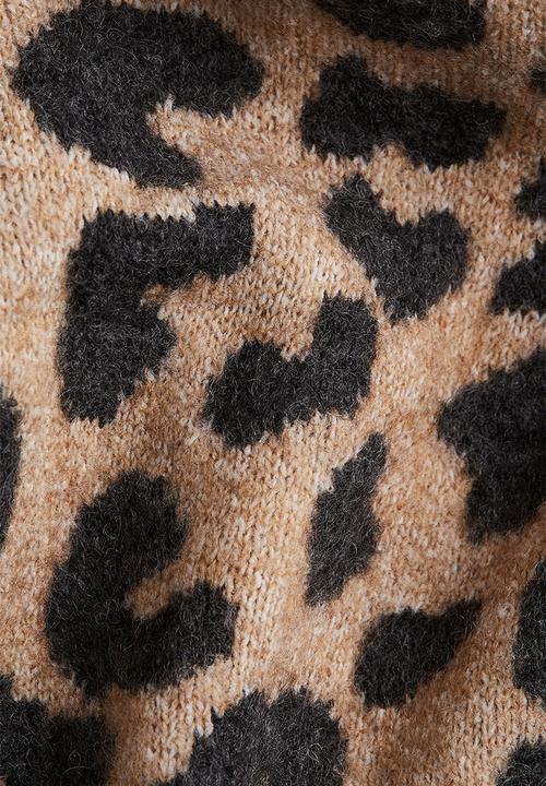 H&M - Patterned cardigan - beige/leopard print