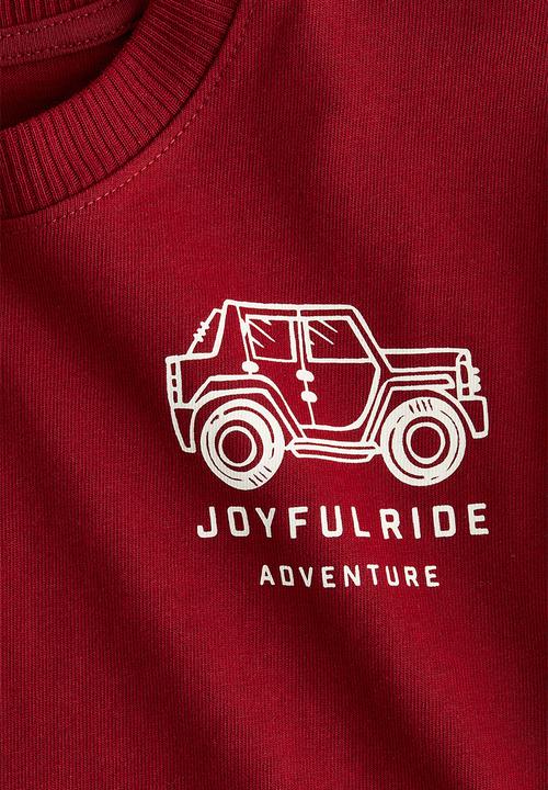 H&M - Printed T-shirt - red/joyful ride 
