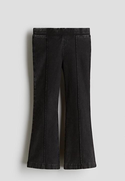 H&M - Flared jeggings - washed black