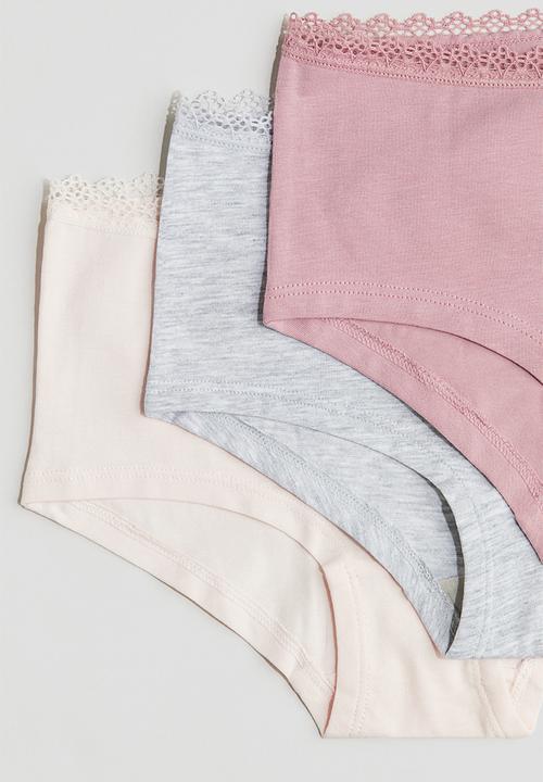 H&M - 5 pack hipster briefs - pink & white