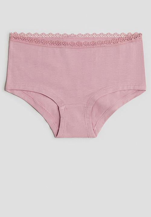 H&M - 5 pack hipster briefs - pink & white