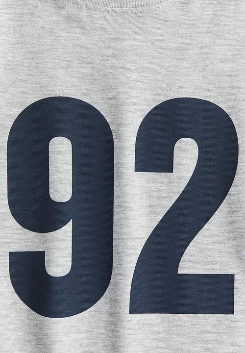 H&M - Printed t-shirt - light grey marl/92