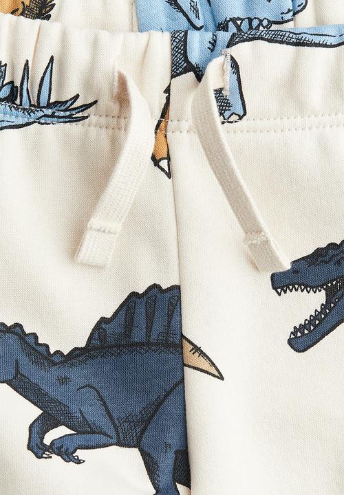 H&M - Printed joggers - white dinosaurs