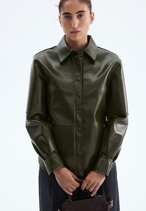 H&M - Coated shirt - dark  green