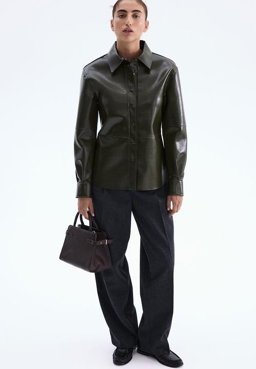 H&M - Coated shirt - dark  green