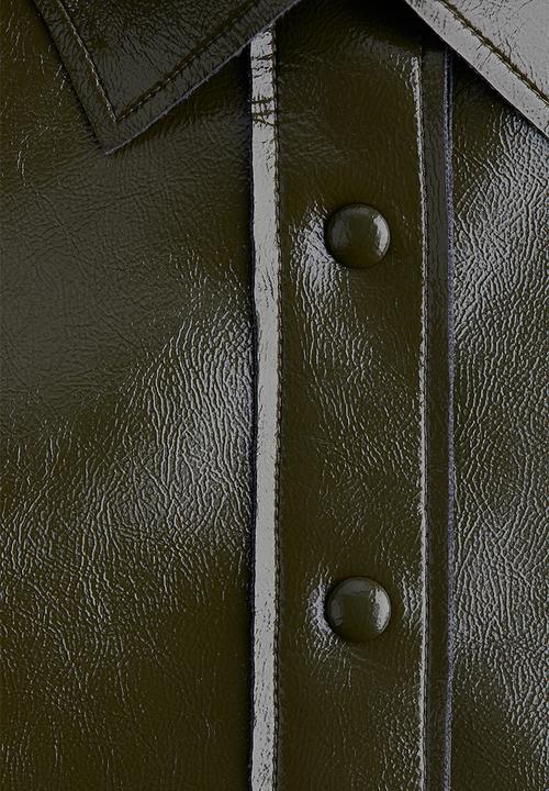 H&M - Coated shirt - dark  green