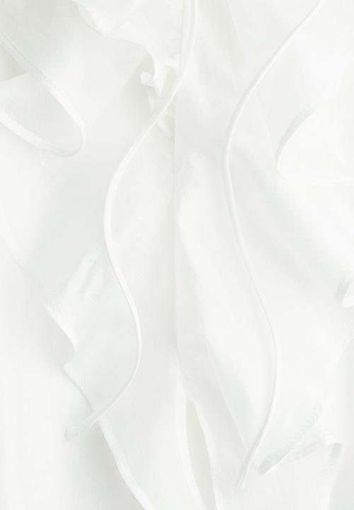 H&M - Flounced blouse - white