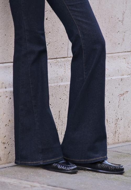 H&M - Flared high jeans - dark denim blue