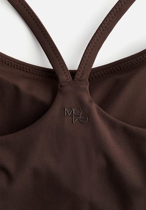 H&M - Medium support sports bra with softmove™ - warm brown