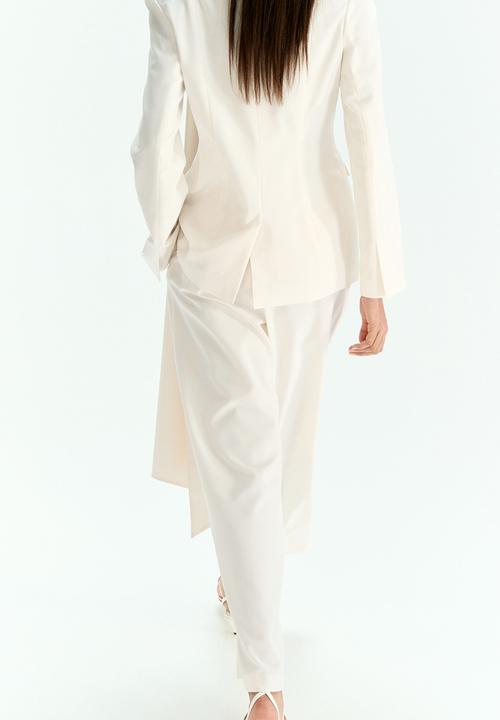 H&M - Wide wrapover trousers - white