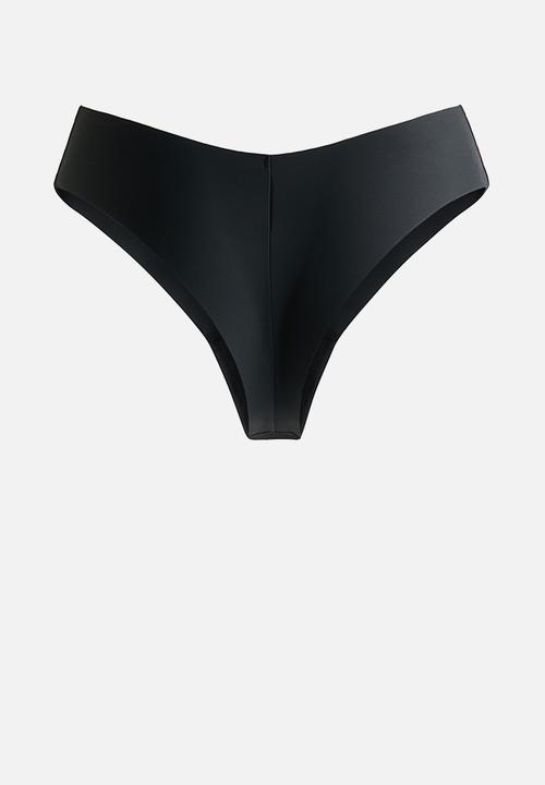 H&M - 3 pack microfibre brazilian briefs - black