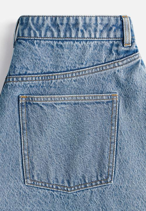 H&M - Flared denim mini skirt - light denim blue