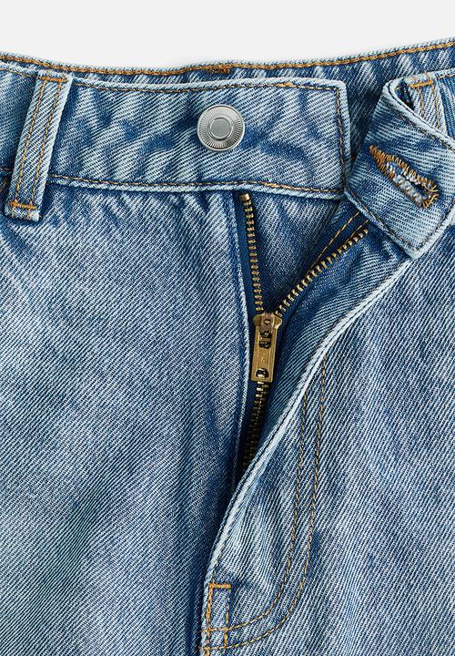 H&M - Flared denim mini skirt - light denim blue