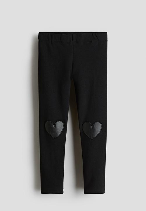 H&M - Leggings - black hearts