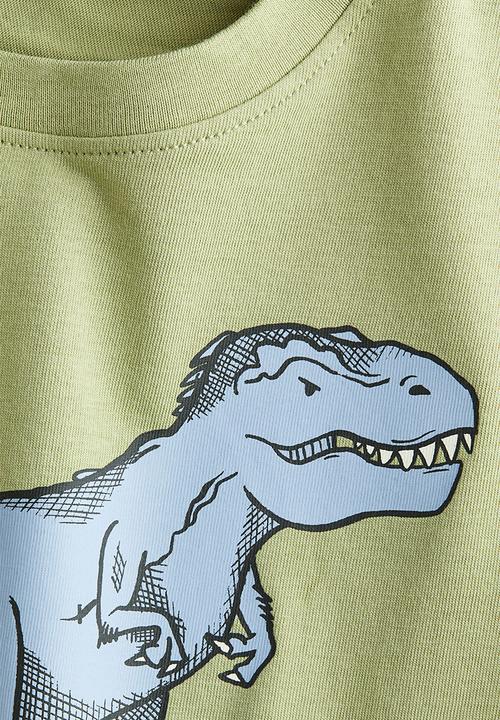 H&M - Printed t-shirt - green tyrannosaurus rex