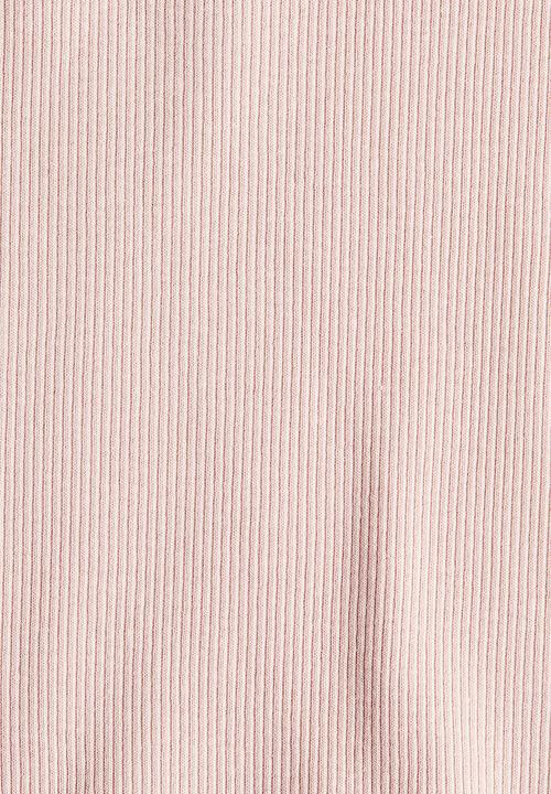 H&M - Overlock-detail cotton top - light pink