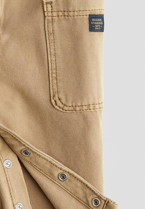 H&M - Cotton canvas dungarees - beige