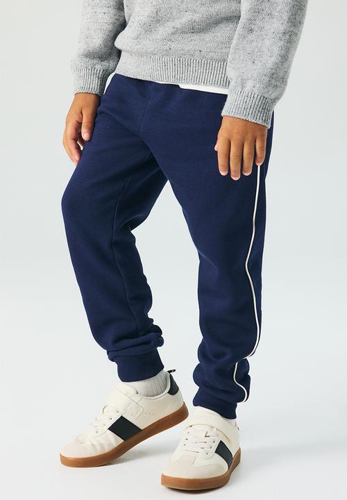 H&M - Printed joggers - navy blue striped