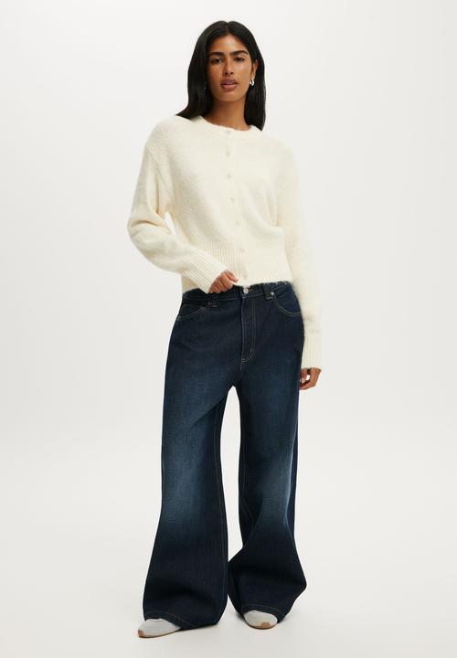 Cotton On - Luxe dreamy crew cardi - honey cream