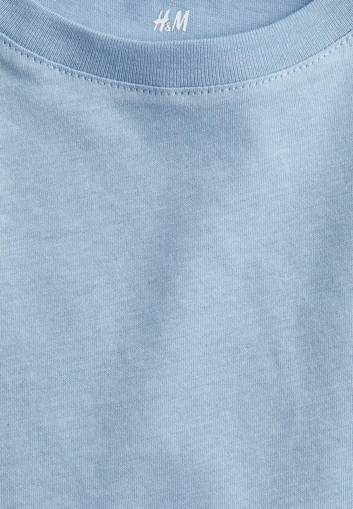 H&M - Cotton jersey T-shirt - light blue