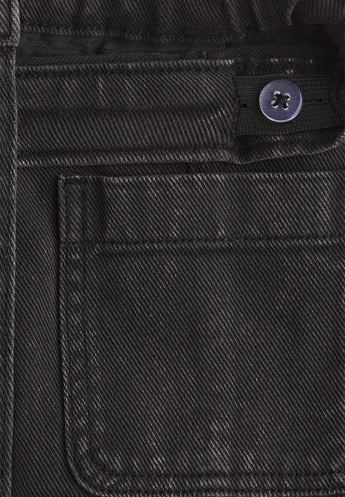 H&M - Cotton twill skirt - washed denim black