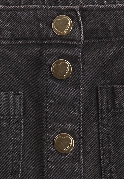 H&M - Cotton twill skirt - washed denim black