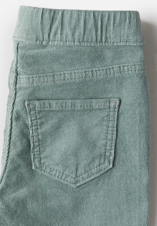 H&M - Flared corduroy treggings - dusty green