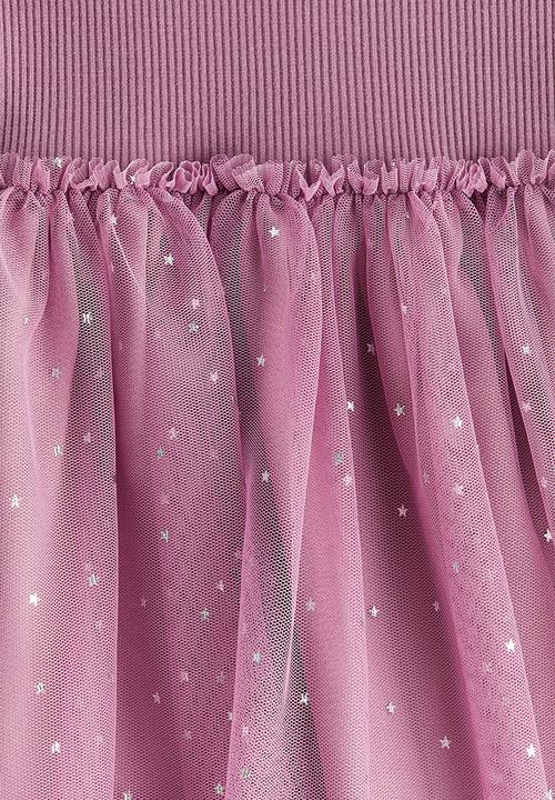 H&M - Tulle dress - dusty pink stars