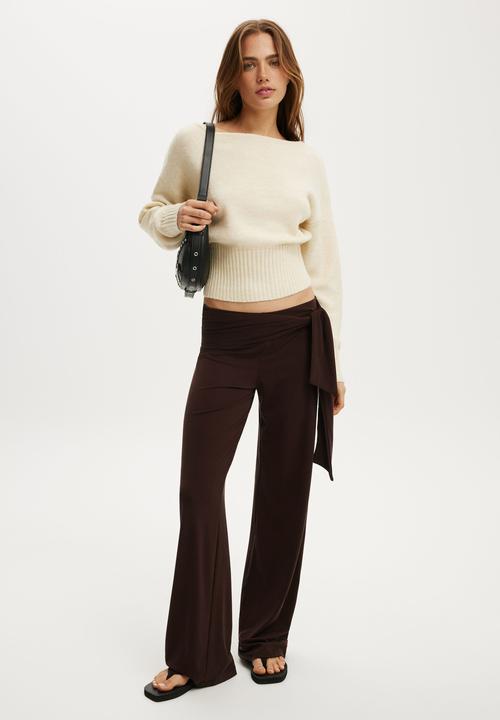 Cotton On - Softest Luxe Off Shoulder Knit - Honey Cream