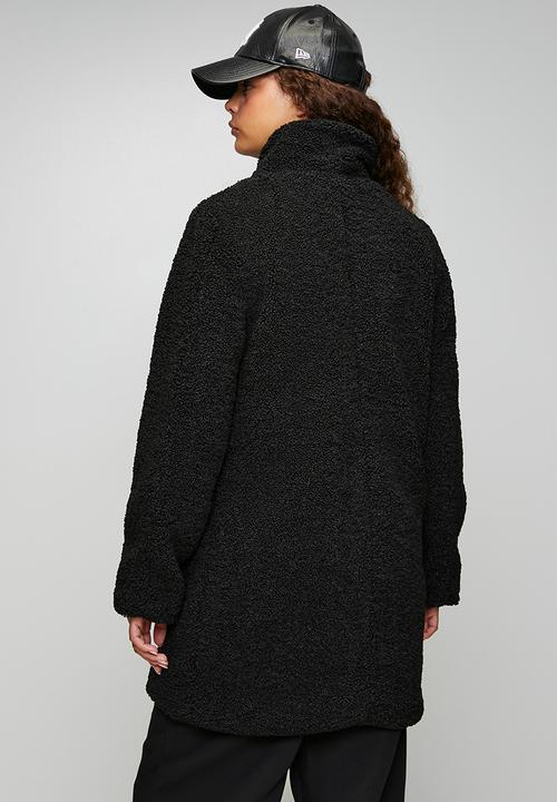 Brave Soul - Ladies Long Length Double Breasted Jacket - Black