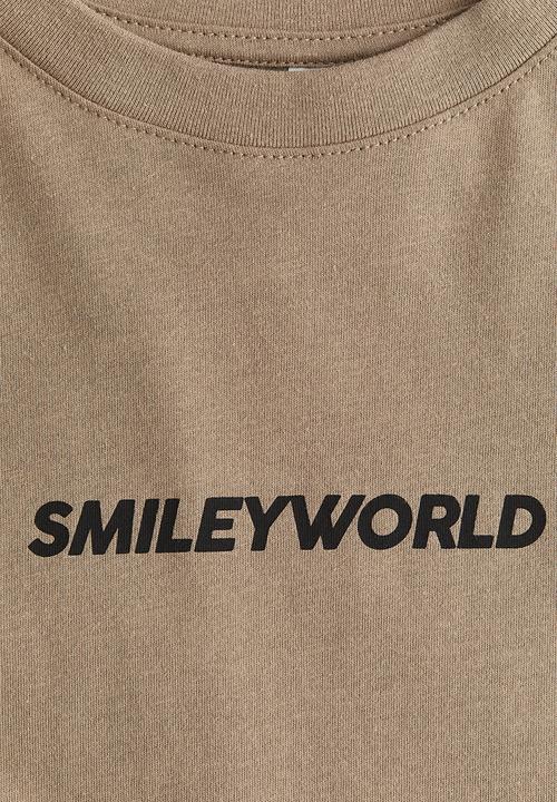 H&M - Printed T-shirt - dark beige/smileyworld®