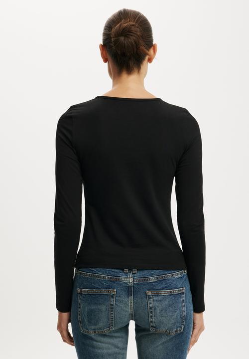 Cotton On - Everyday Smooth Long Sleeve - Black