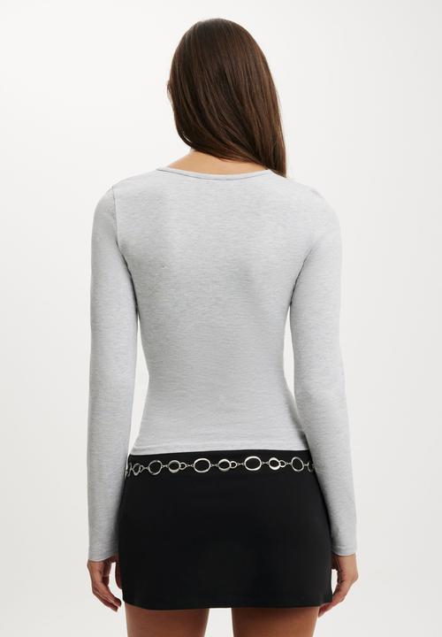 Cotton On - Everyday Smooth Long Sleeve - Grey Marle