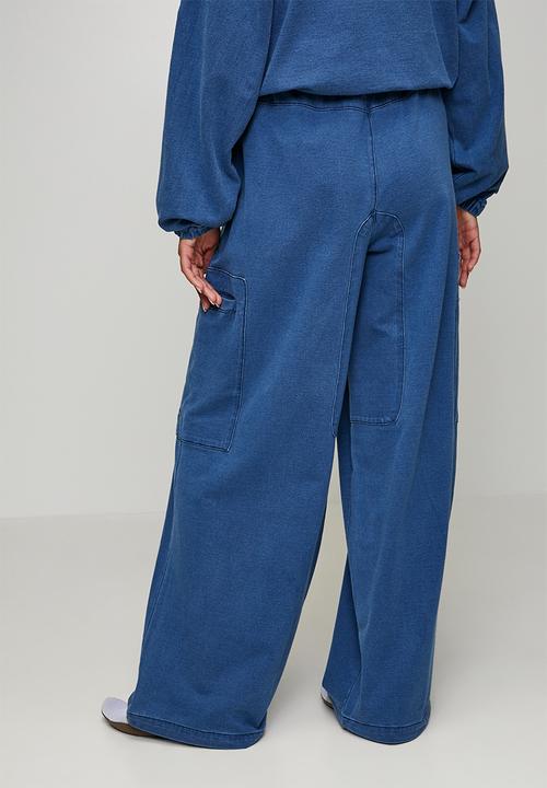 Reebok - Street Sport Printed Cargo Pants - Denim Blue/Warped Blue