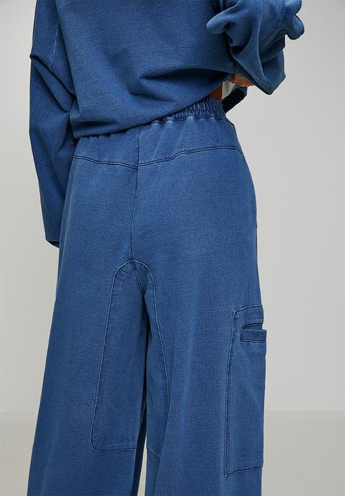 Reebok - Street Sport Printed Cargo Pants - Denim Blue/Warped Blue