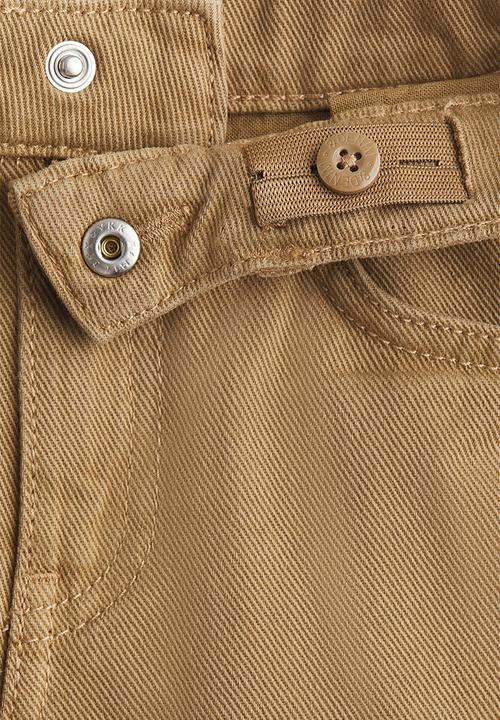 H&M - Loose-fit cotton twill trousers - dark beige