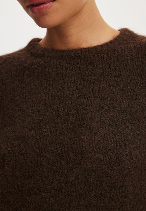 Cotton On - Luxe Crew Neck Sweater - Dreamy Dark Oak