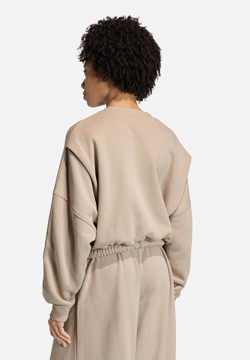 adidas Originals - P Essential Oversized Crewneck - Stone Khaki