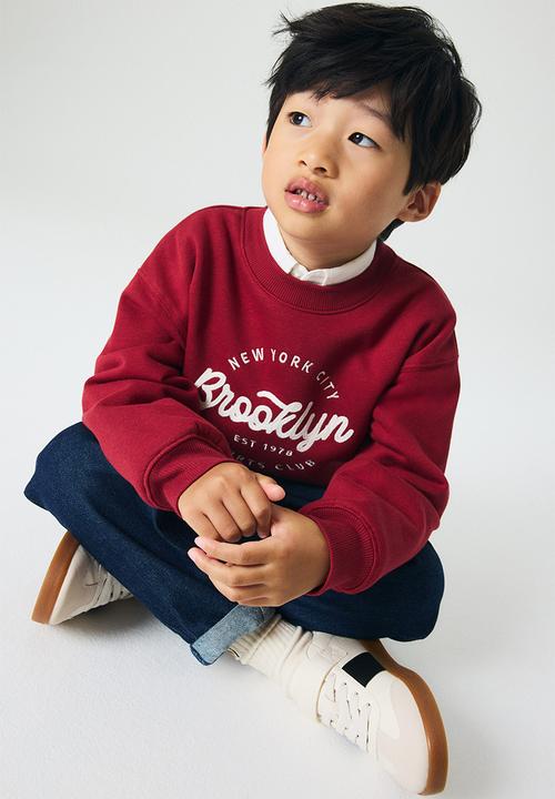 H&M - Printed sweatshirt - red/brooklyn