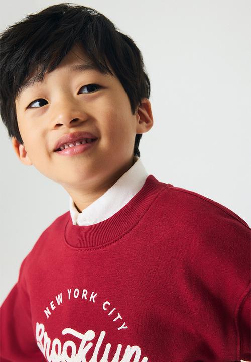 H&M - Printed sweatshirt - red/brooklyn