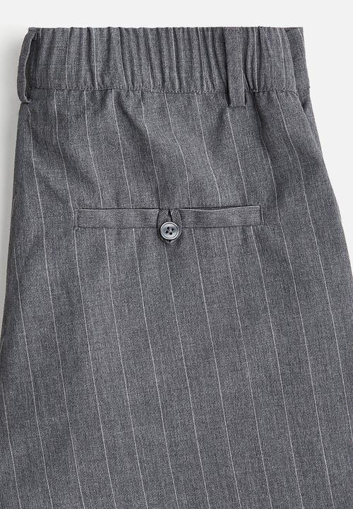 H&M - Tailored trousers - grey marl pinstriped