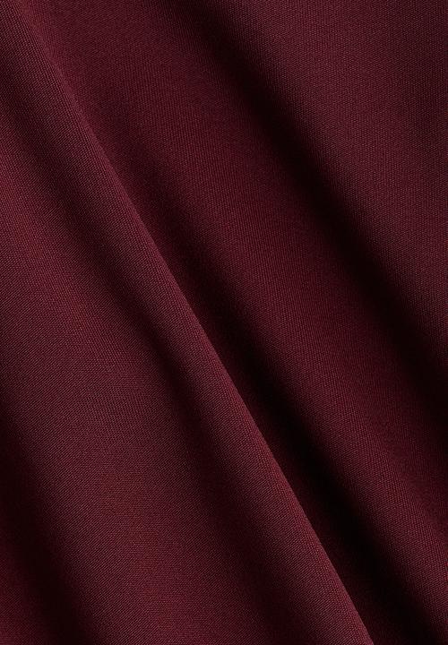 H&M - Long-sleeved microfibre top - burgundy