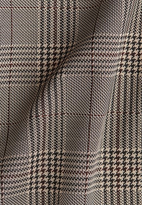 H&M - Belted trousers - dark brown checked