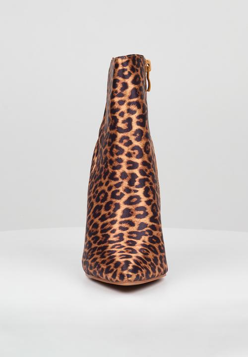 Miss Black - Boss 24 heel ankle boot - leopard - black & brown 