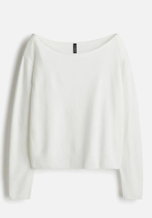 H&M - Off-the-shoulder jumper - white