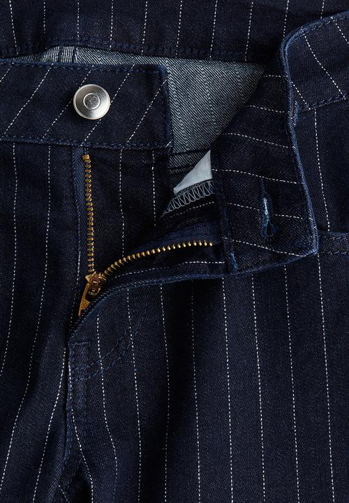 H&M - Glittery flared low jeans - dark denim blue