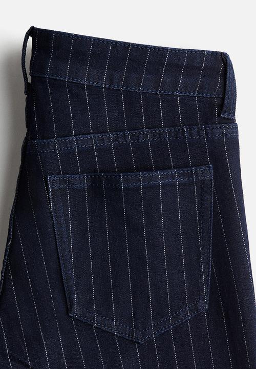 H&M - Glittery flared low jeans - dark denim blue