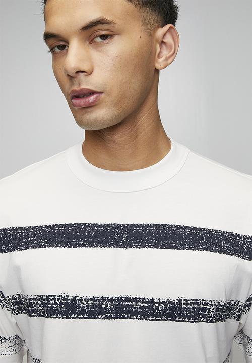 POLO - Pabi Pjc Ss Gradient Stripe Logo Tee - White