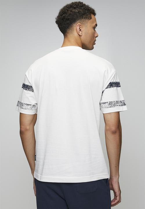 POLO - Pabi Pjc Ss Gradient Stripe Logo Tee - White
