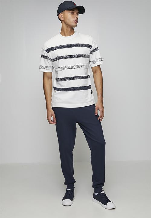 POLO - Pabi Pjc Ss Gradient Stripe Logo Tee - White